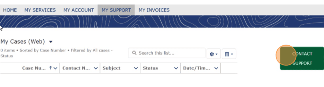 TurfPride contact support screen