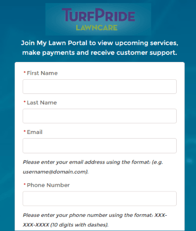 TurfPride registration form