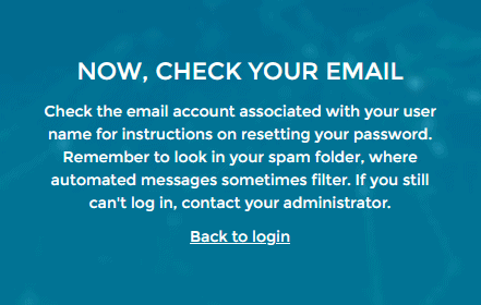 TurfPride password reset notification email